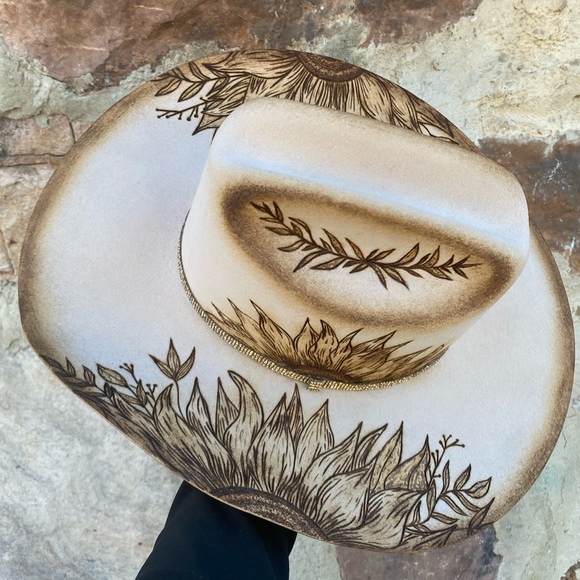 Nwt Cody James Hand Burned hat Sz 7 1/4 - Picture 3 of 8